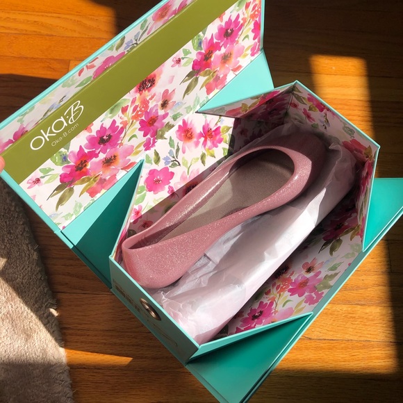 Oka B Watermelon Sparkle Flats - Picture 7 of 8